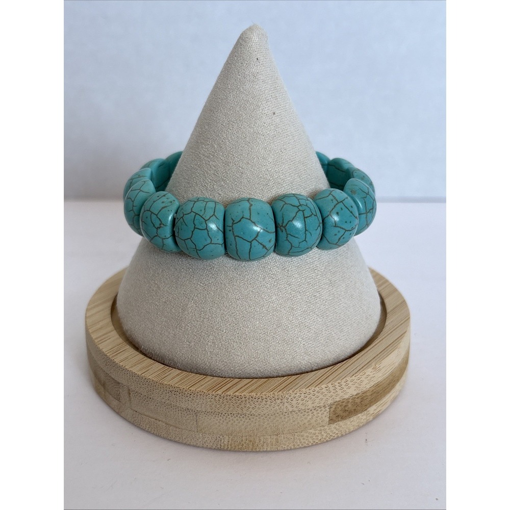 Vintage Howlite Turquoise Gemstone Bracelet